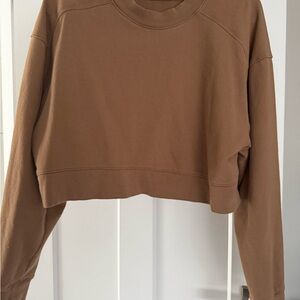 nuuds Brown Cropped Sweatshirt